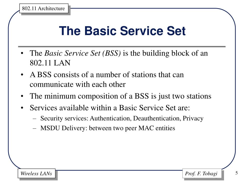 PPT 802.11 Architecture and 802.11 (f) Inter Access Point Protocol