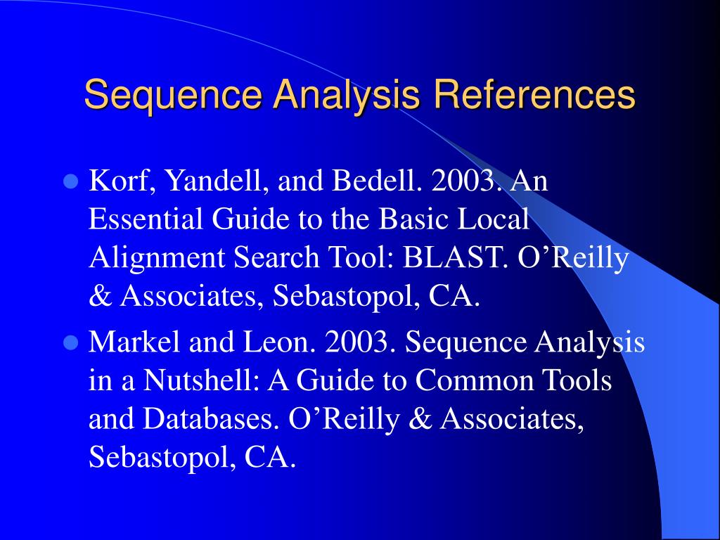 PPT Sequence Analysis PowerPoint Presentation, free download ID4344429