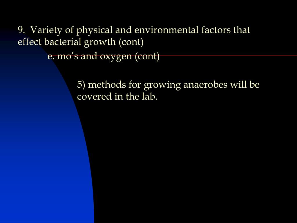 PPT Miniexam Bacterial nutrition & factors that effect bacterial