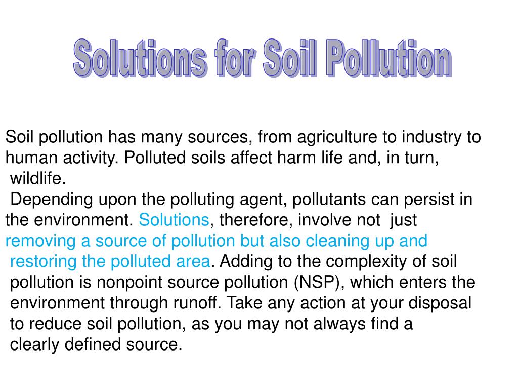 PPT SOIL POLLUTION PowerPoint Presentation, free download ID4347729