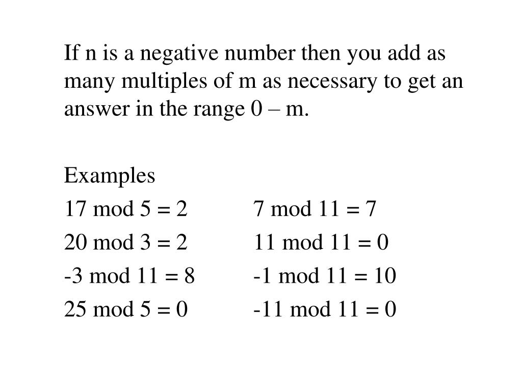 PPT Modular Arithmetic PowerPoint Presentation, free download ID