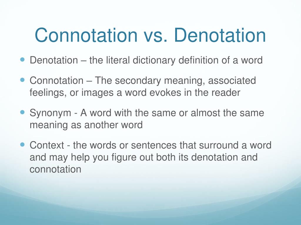 PPT Connotation vs. Denotation PowerPoint Presentation, free download ID4355041