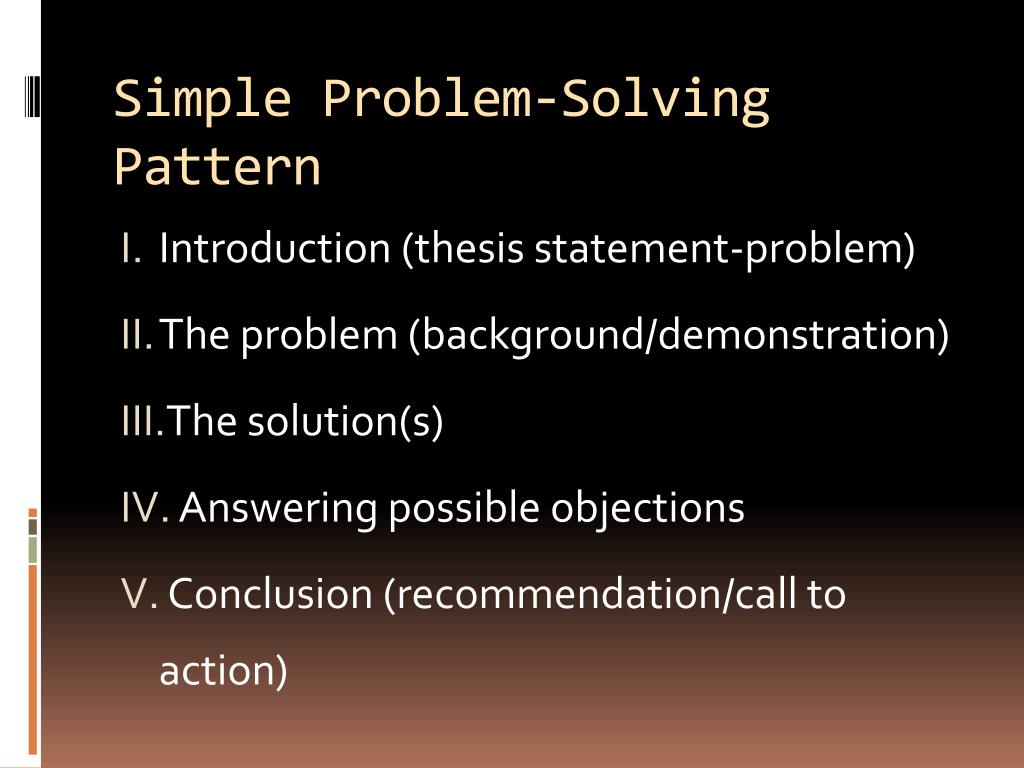 PPT - Problem Solution Organization Patterns PowerPoint Presentation
