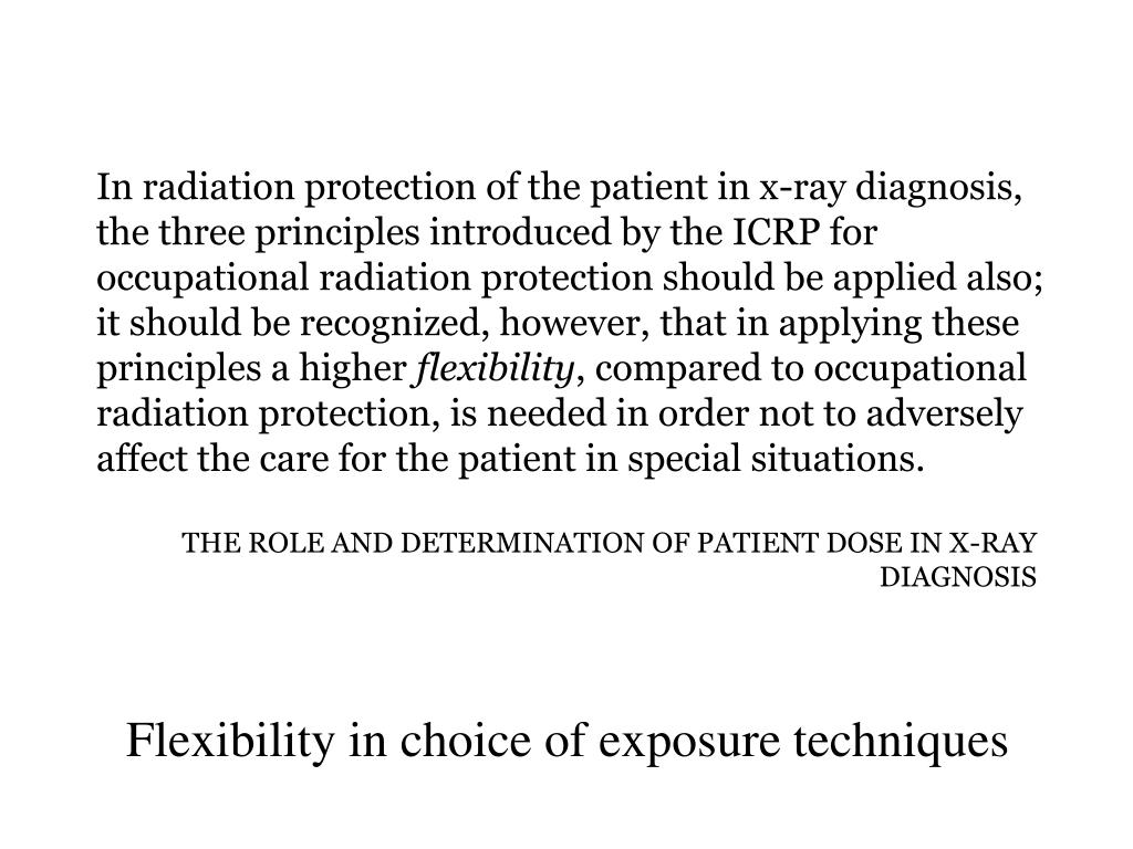 PPT Standardization of Parameters in Radiography for radiation