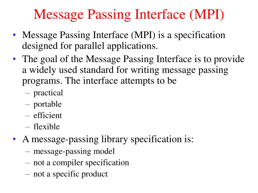 PPT Message Passing Interface PowerPoint Presentation, free download
