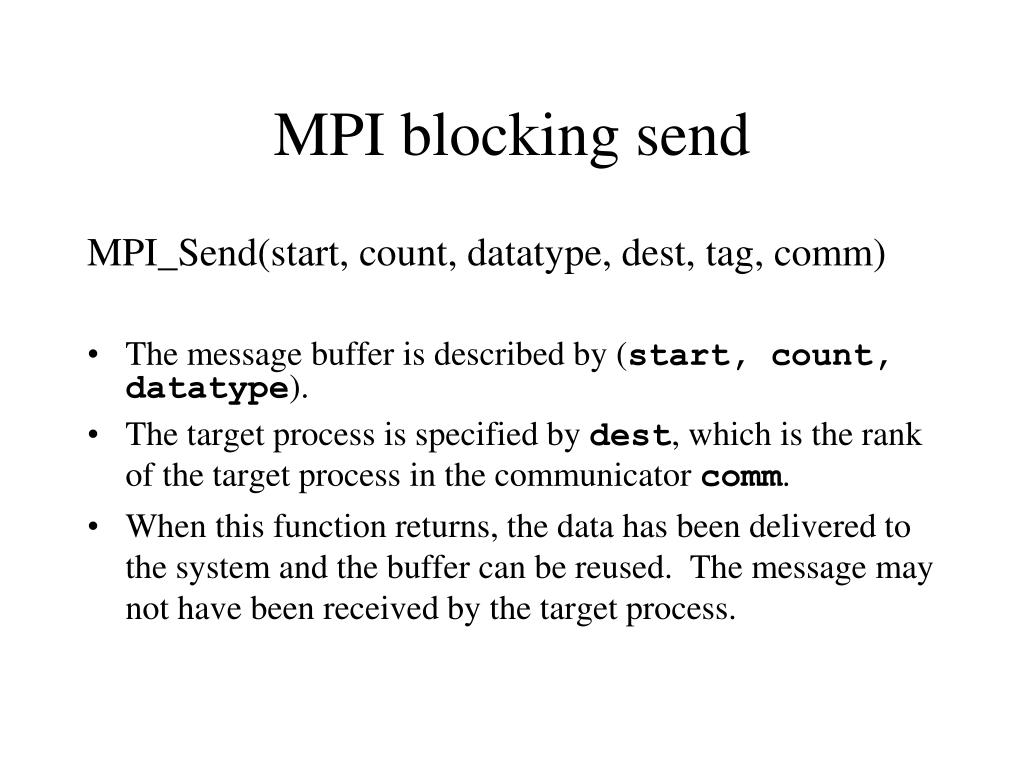 PPT Message Passing Programming with MPI PowerPoint Presentation