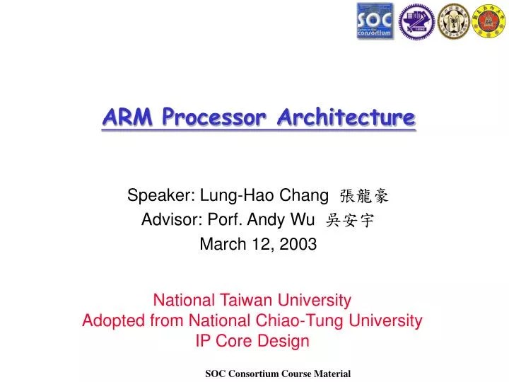 PPT ARM Processor Architecture PowerPoint Presentation, free download