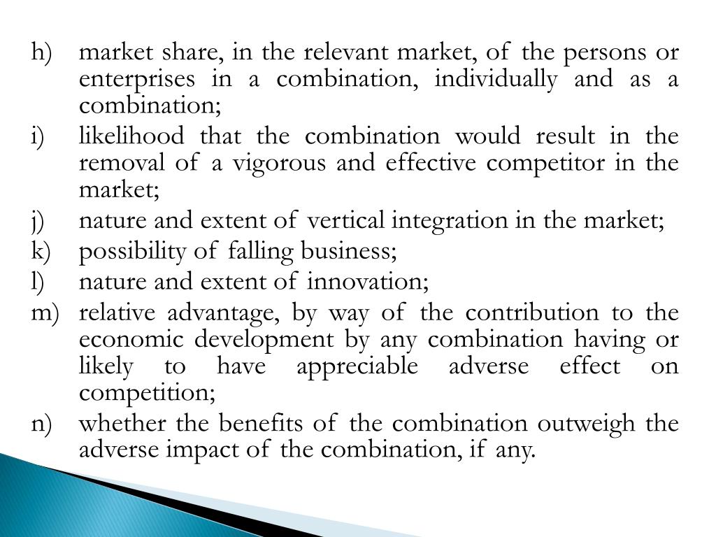 PPT REGULATION OF MERGERS, DEMERGERS, AMALGAMATIONS & COMBINATION
