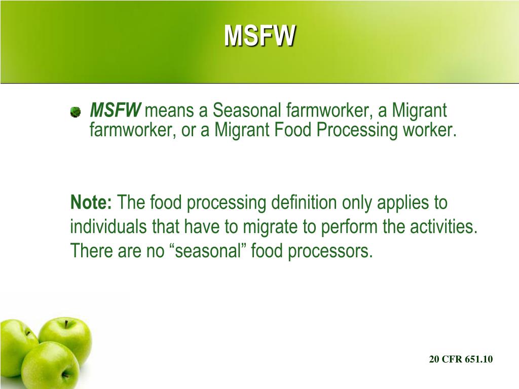 PPT Services to Migrant Seasonal Farm workers PowerPoint Presentation