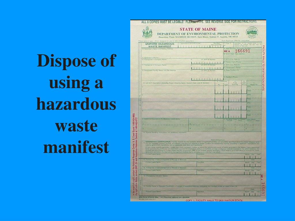 PPT Introduction to Hazardous Waste Management in Schools PowerPoint