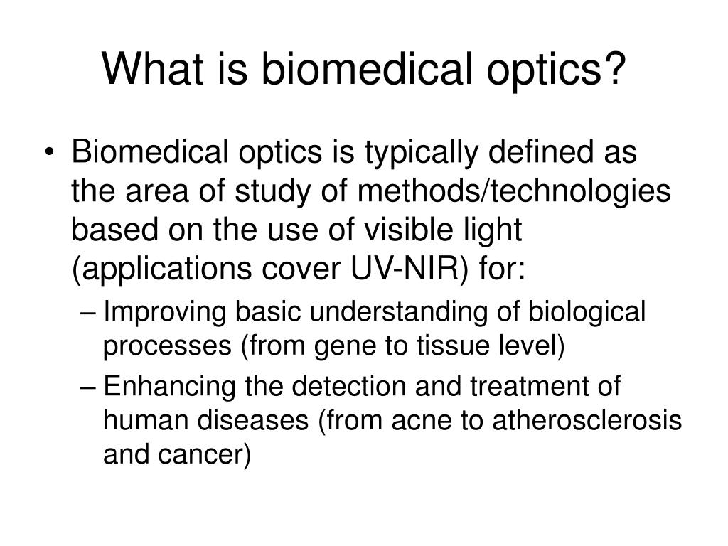 PPT BME 101 Biomedical Optics and Lasers PowerPoint Presentation