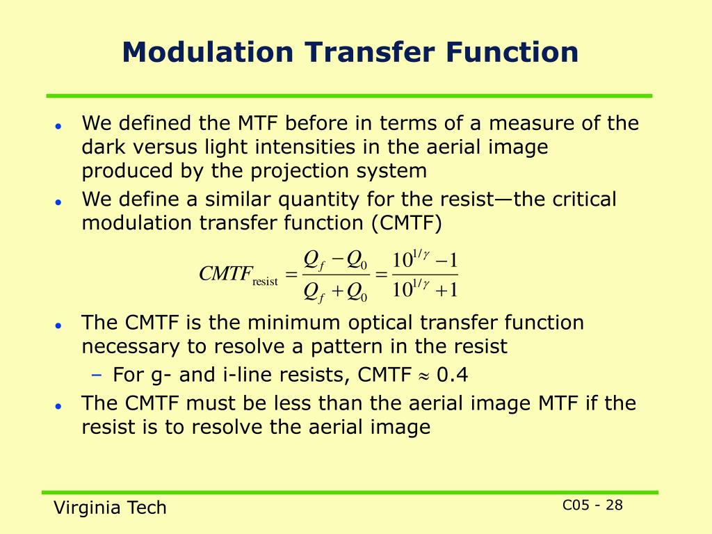 PPT Modulation Transfer Function PowerPoint Presentation, free