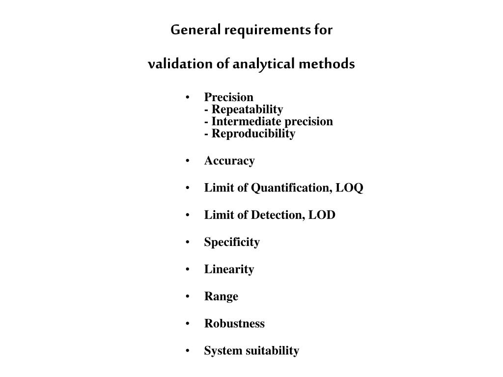 PPT MPA requirements on validation of bioanalytical methods