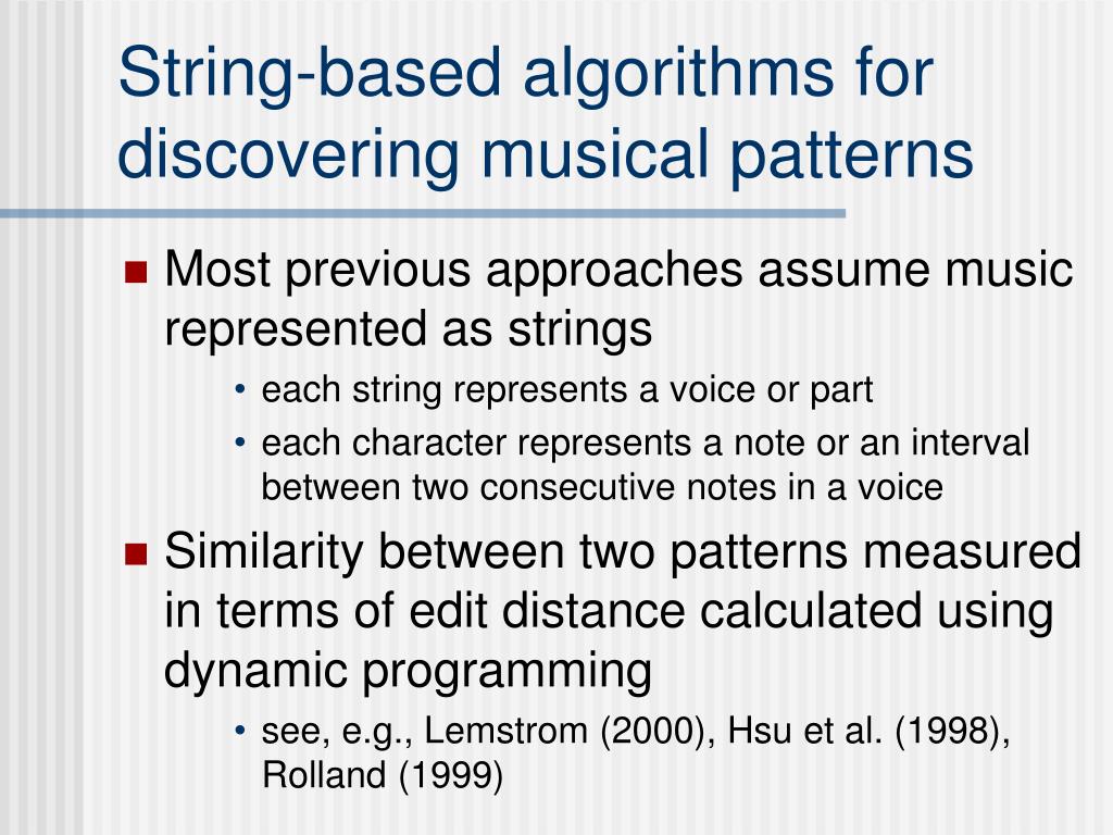 PPT Pointset algorithms for pattern discovery and pattern matching in music PowerPoint