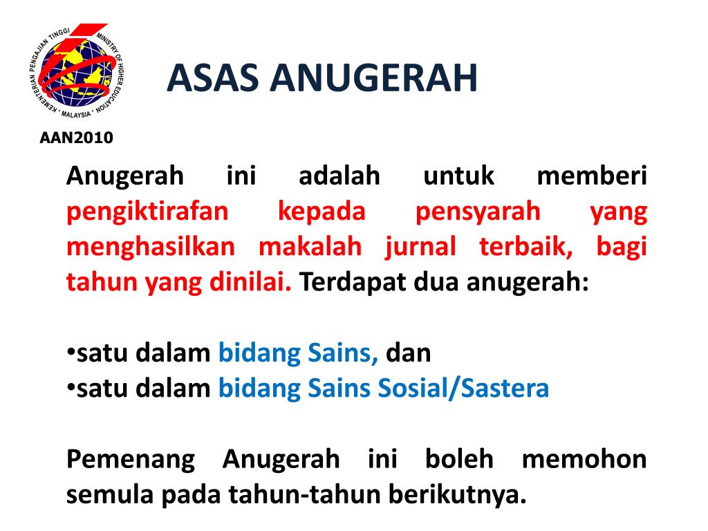 PPT ANUGERAH AKADEMIK NEGARA 2010 PowerPoint Presentation, free