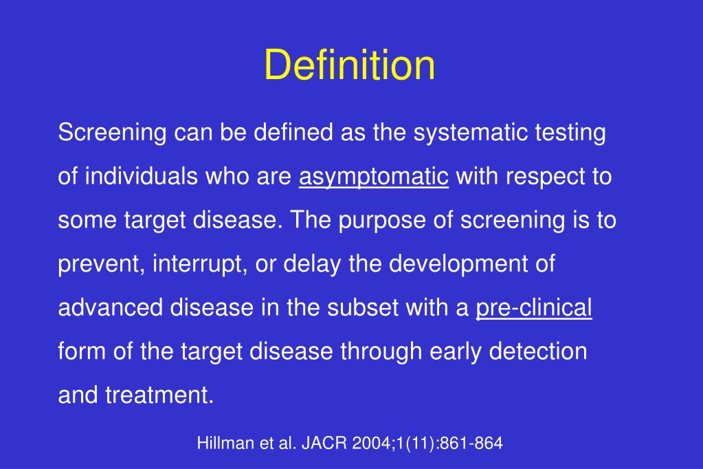 PPT Principles of Screening PowerPoint Presentation, free download