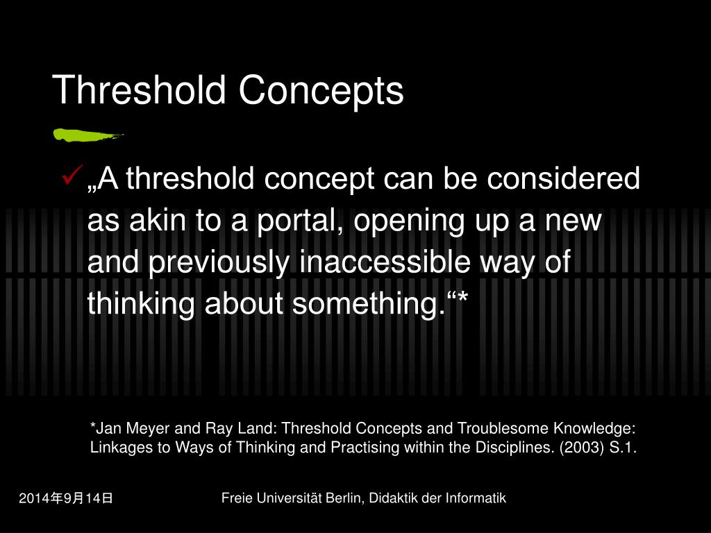 PPT Threshold Concepts PowerPoint Presentation, free download ID