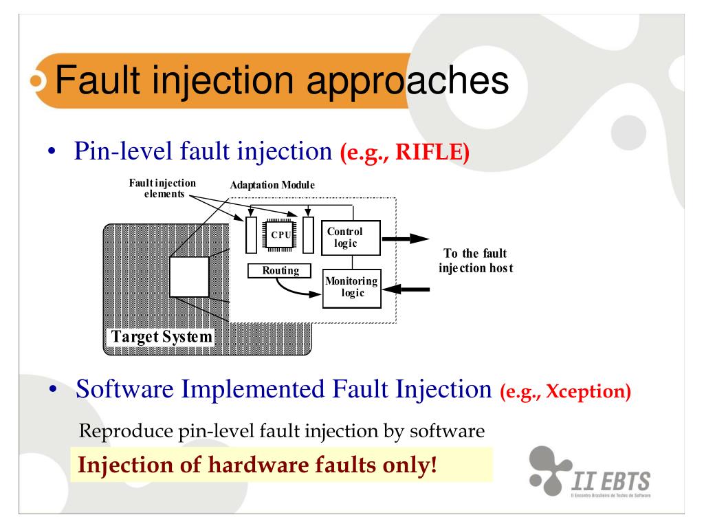 PPT Injection of Faults for SW Validation PowerPoint Presentation