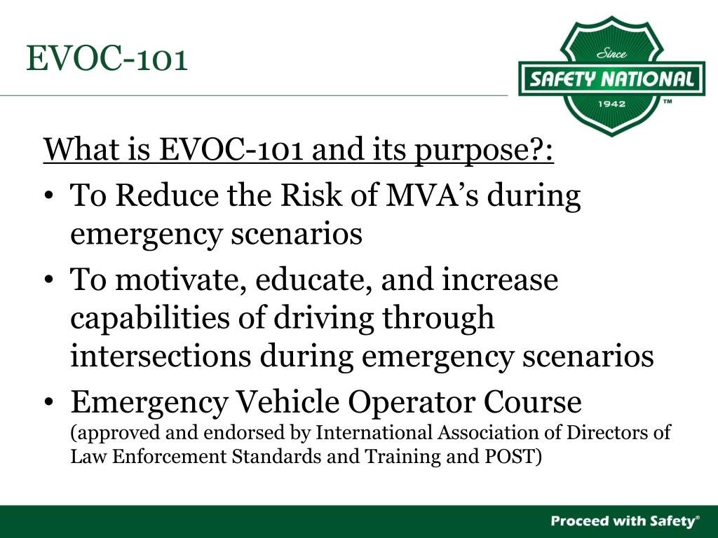 PPT - EVOC-101 Emergency Vehicle Operator Course PowerPoint