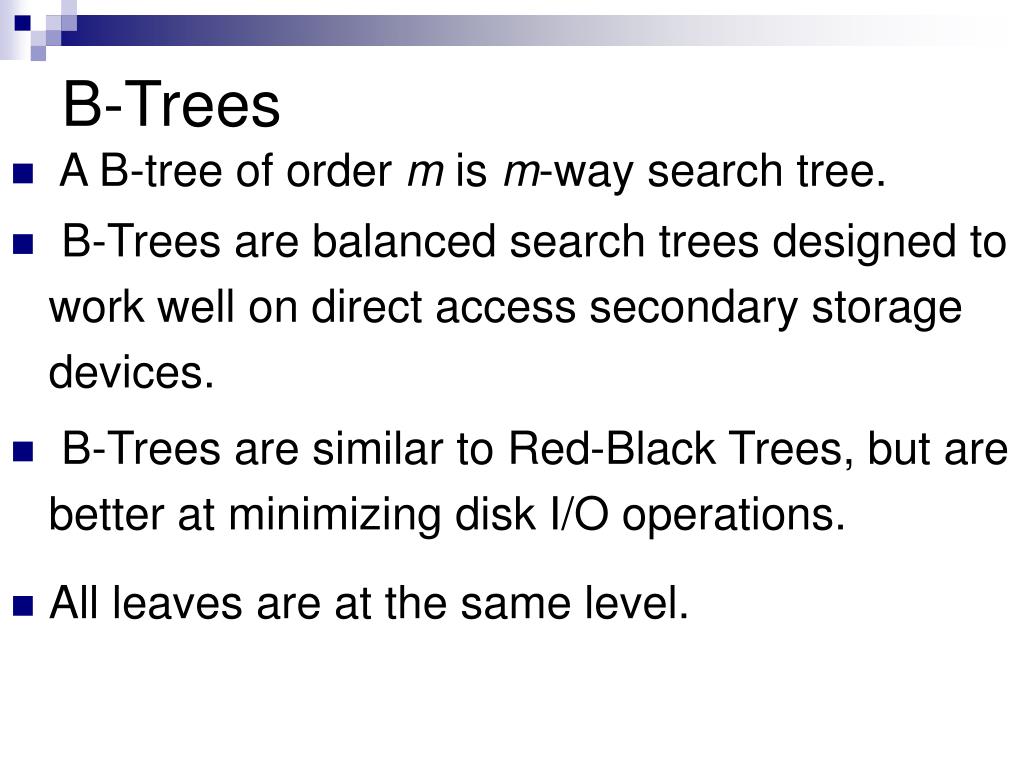 PPT BTrees PowerPoint Presentation, free download ID4387892