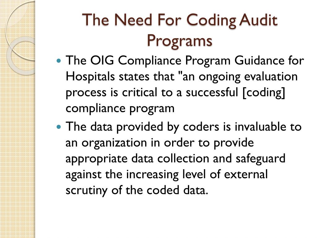 PPT Internal Coding Auditing Programs PowerPoint Presentation, free download ID4388431