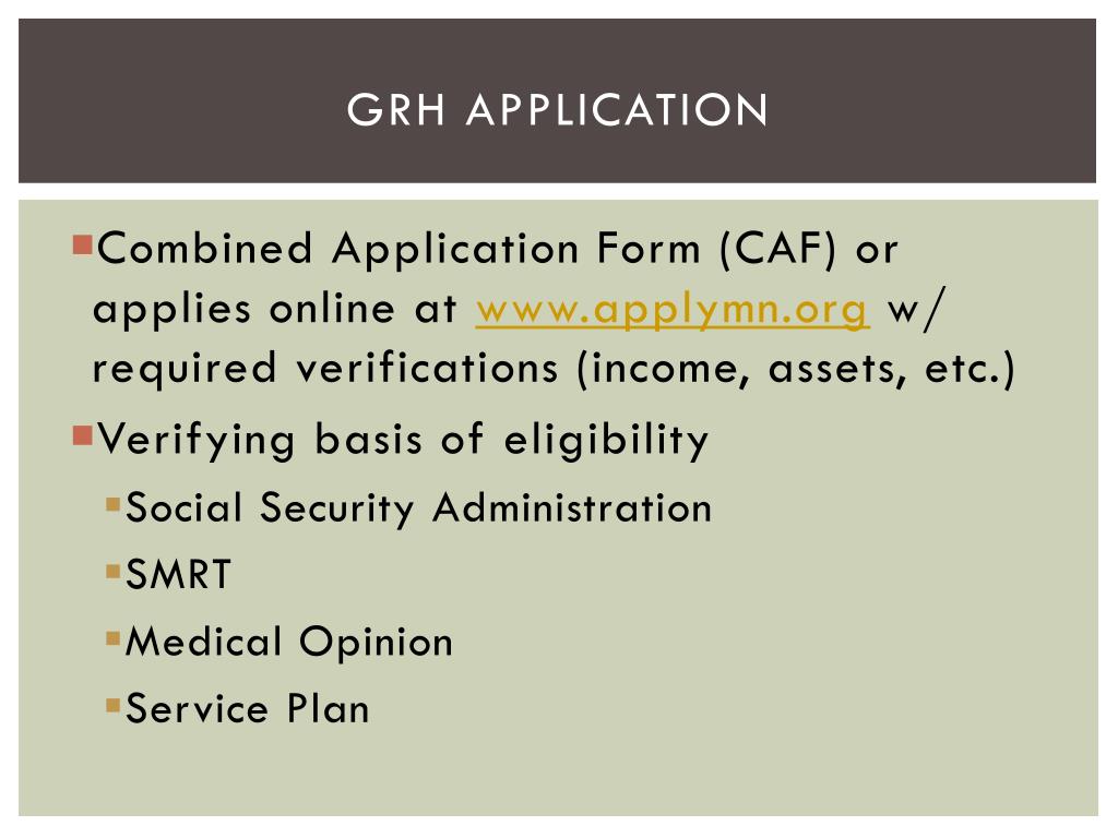 PPT Group Residential Housing (GRH) & MN Supplemental Aid (MSA