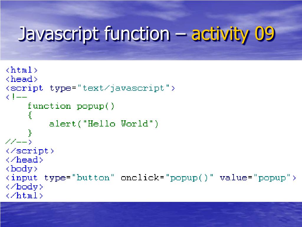 PPT Javascript PowerPoint Presentation, free download ID4391587
