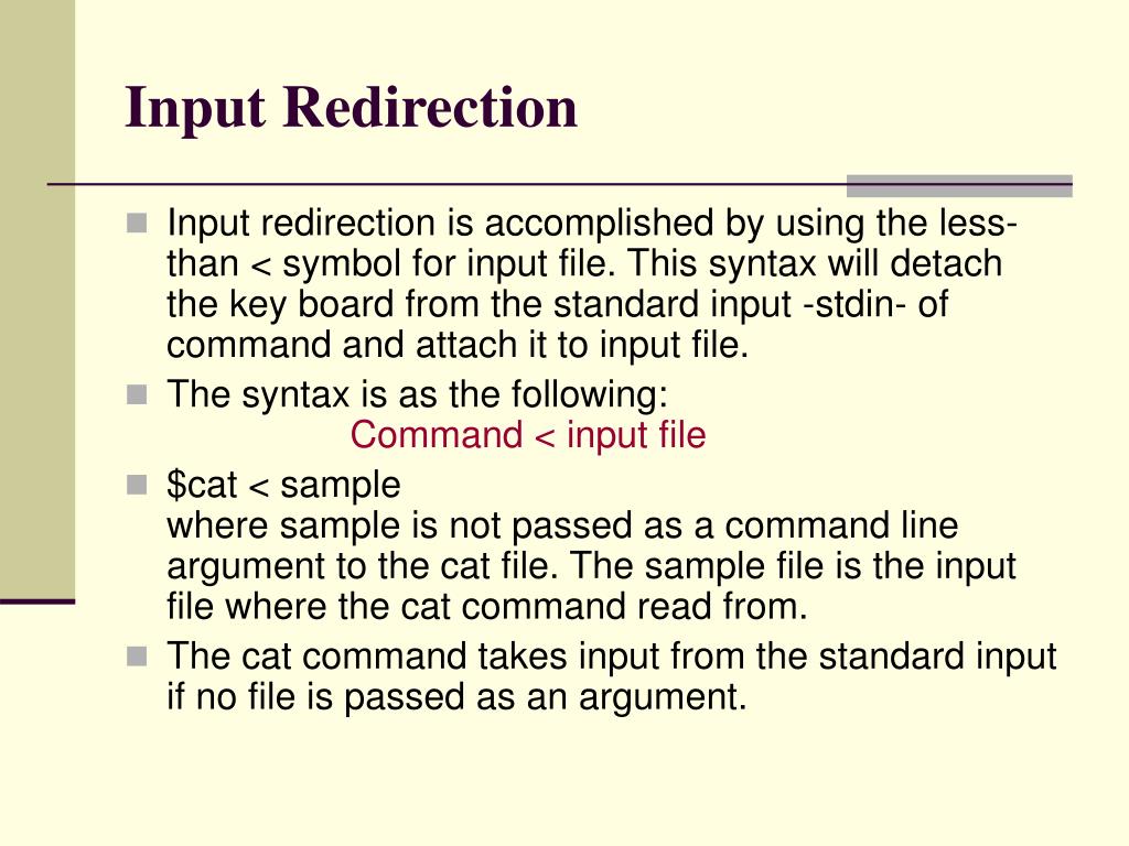 PPT UNIX Chapter 12 Redirection and Piping PowerPoint Presentation, free download ID4392700