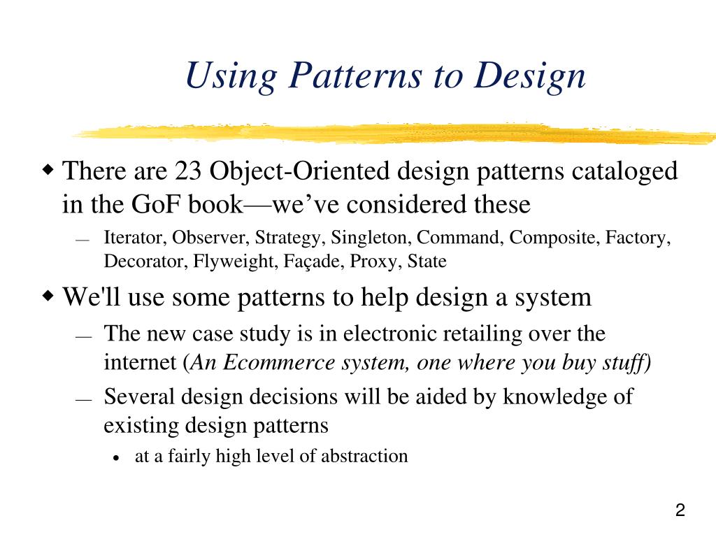PPT PatternOriented Design Review Design Patterns and UML by Rick