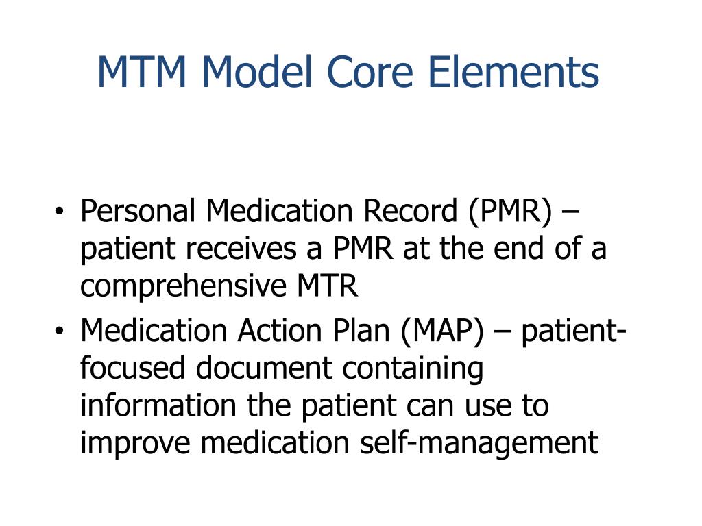 PPT Core Elements of Medication Therapy Management (MTM) Services