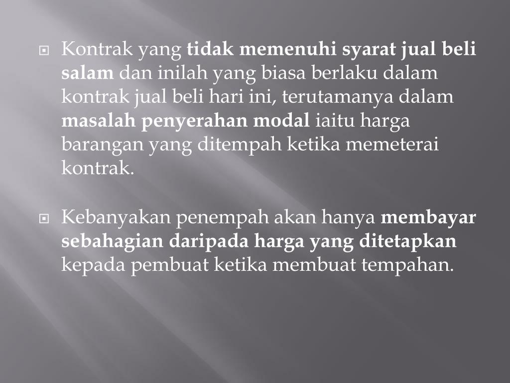 PPT JUAL BELI SALAM ( Bai ’ Salam) PowerPoint Presentation, free