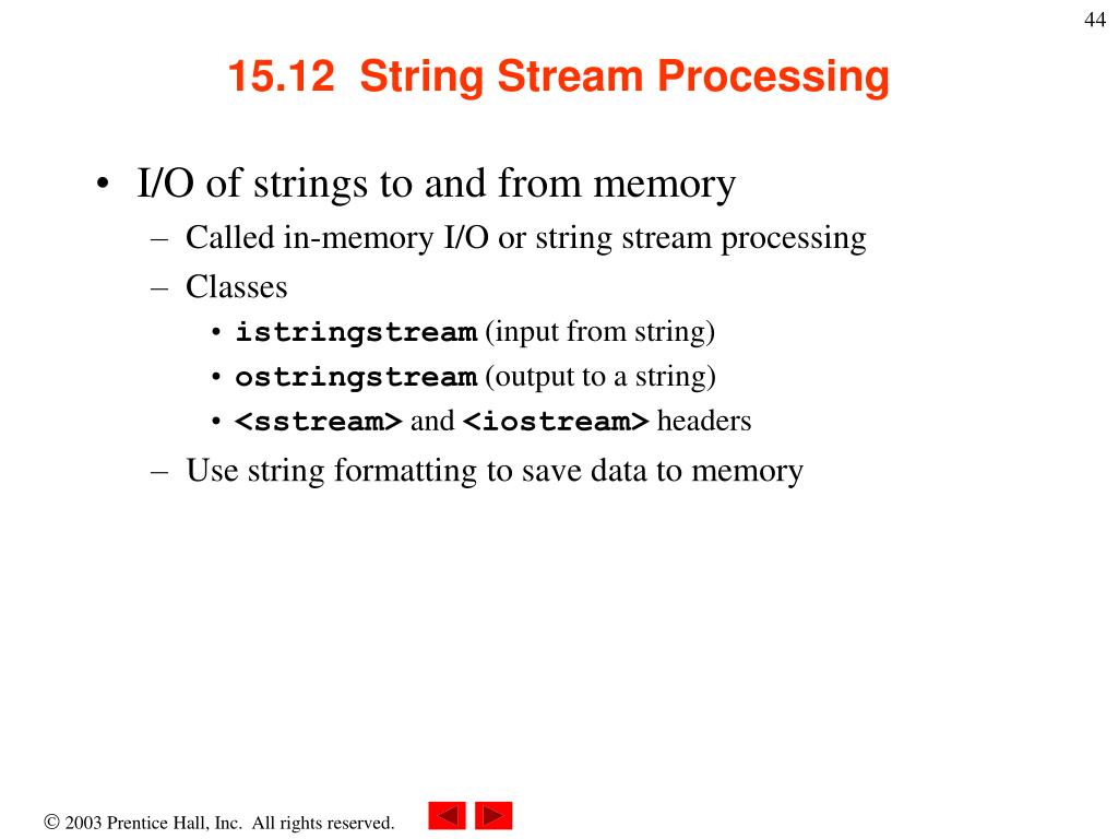 PPT Chapter 15 Class string and String Stream Processing PowerPoint