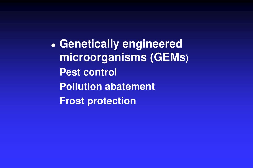 PPT engineered (GEMs ) Pest