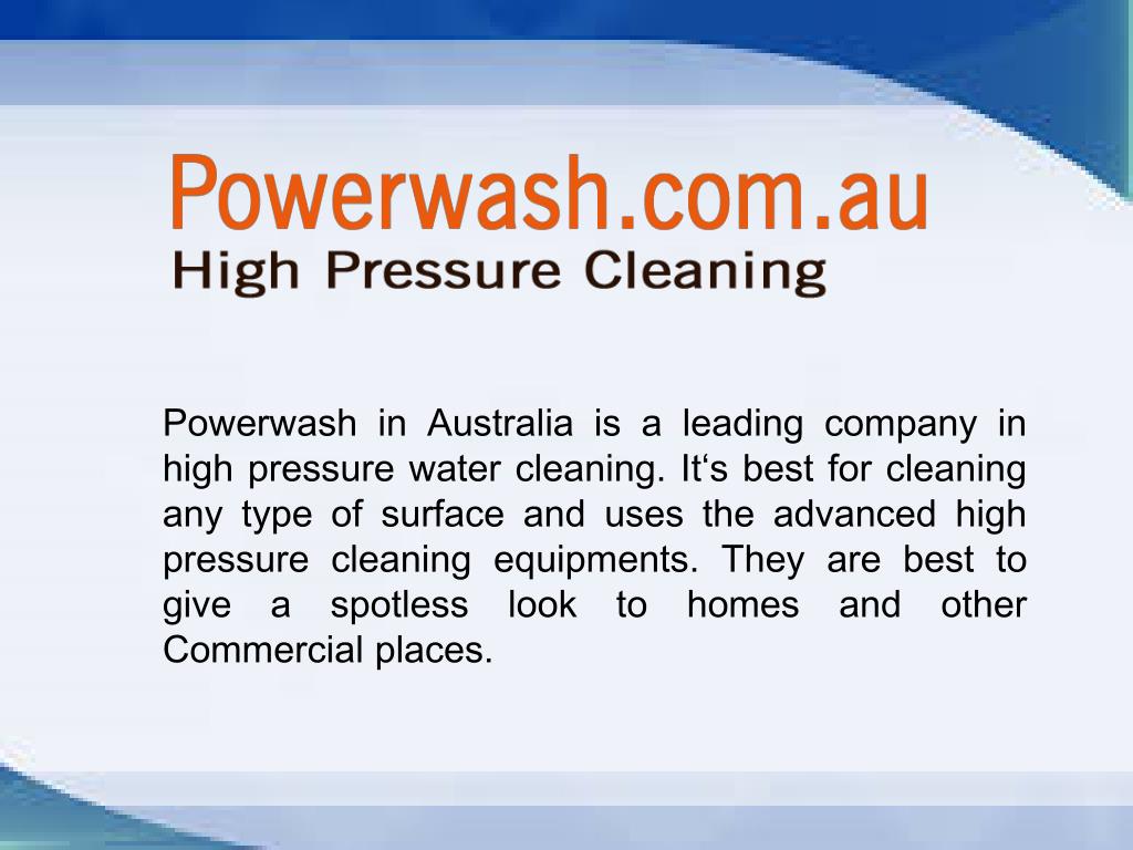 PPT Best Gold Coast High Pressure Cleaning Services PowerPoint