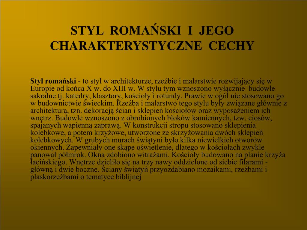 PPT STARE I NOWE WZORCE W SZTUCE ŚREDNIOWIECZNEJ PowerPoint