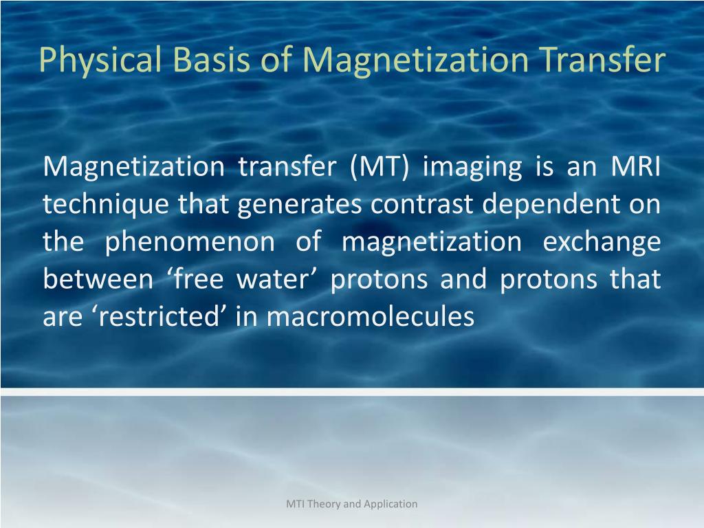 PPT Transfer Imaging Theory and Clinical Applications