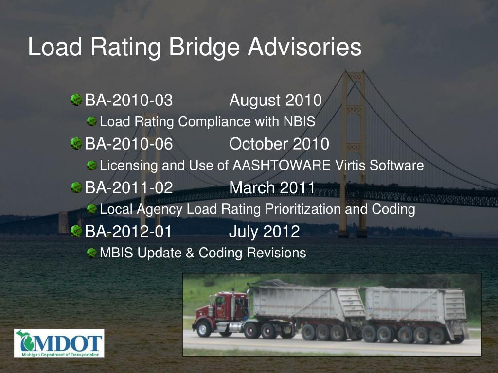 PPT MDOT Load Rating PowerPoint Presentation, free download ID4406631