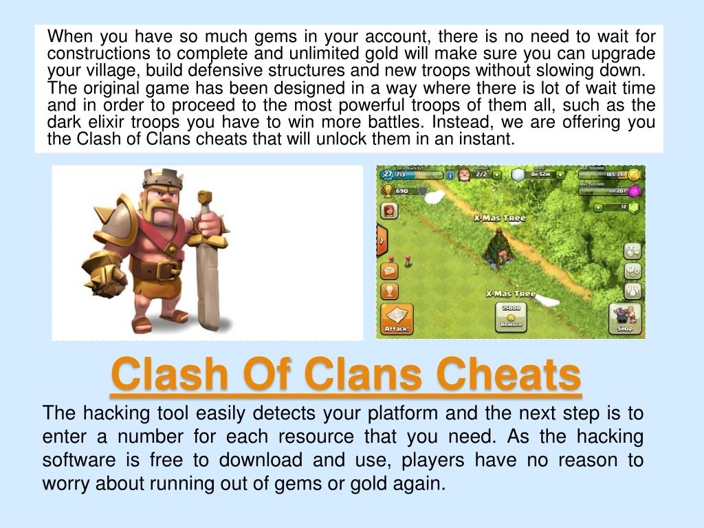 PPT Clash of Clans Cheats PowerPoint Presentation, free download ID