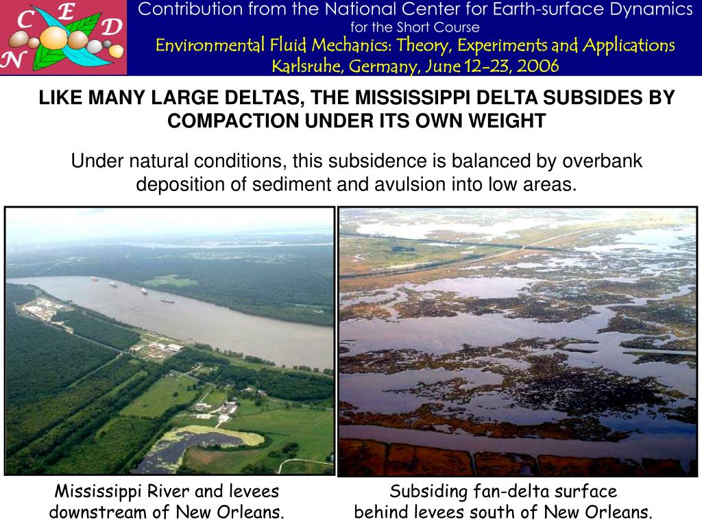 PPT The Mississippi Delta is sinking into the Gulf of Mexico