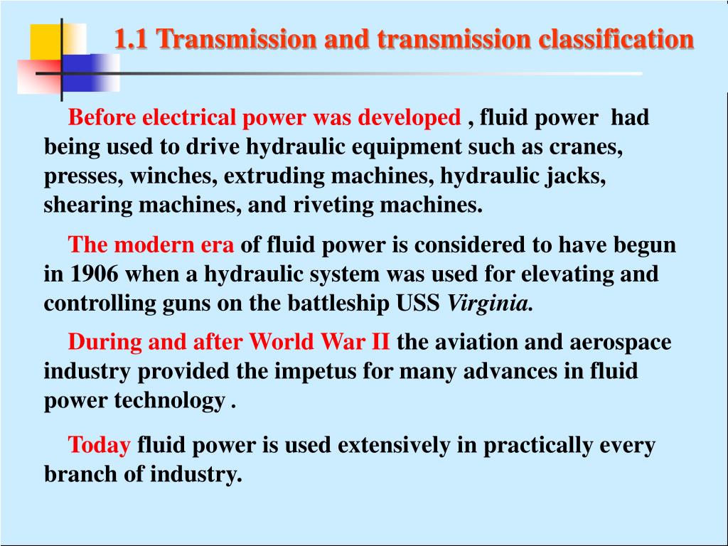 PPT Hydraulic and Pneumatic Transmission PowerPoint Presentation