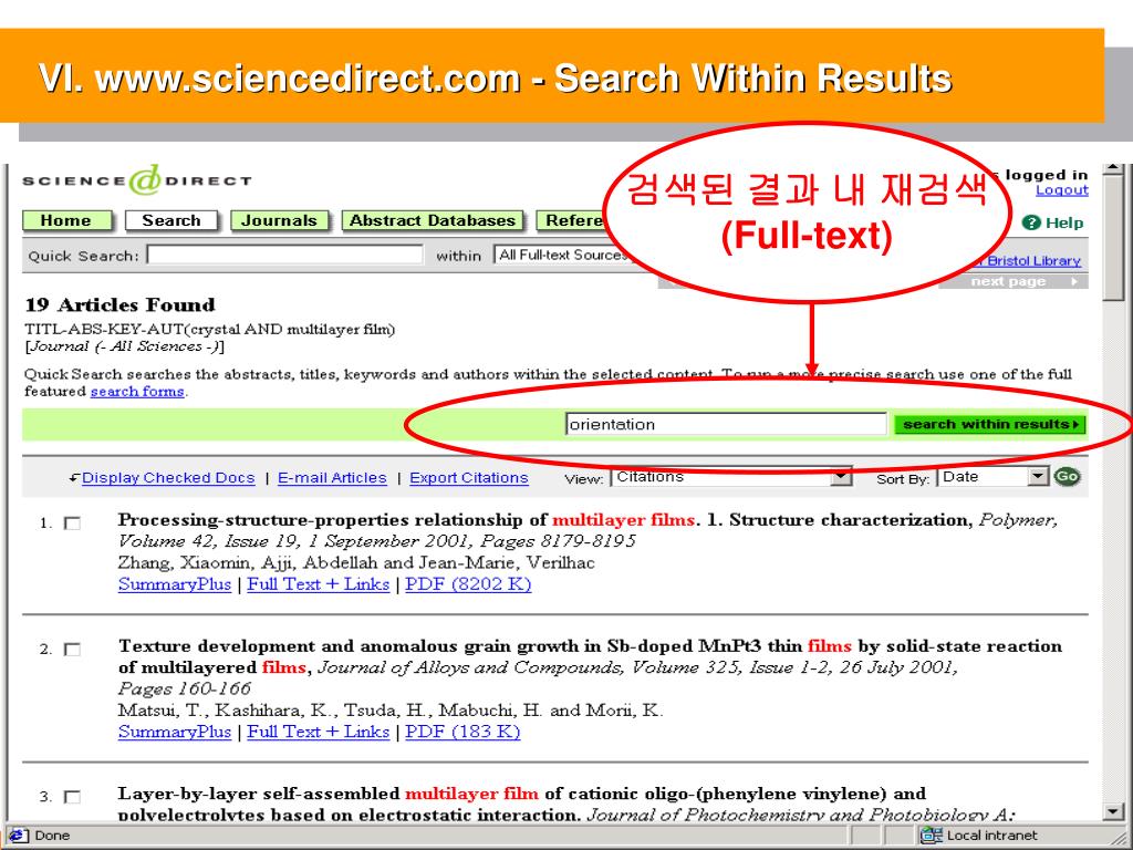 PPT ScienceDirect Training Session PowerPoint Presentation, free download ID4417289