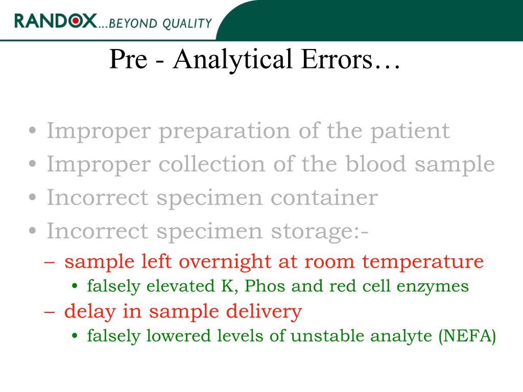 PPT Preanalytical Errors in Medical Laboratories PowerPoint