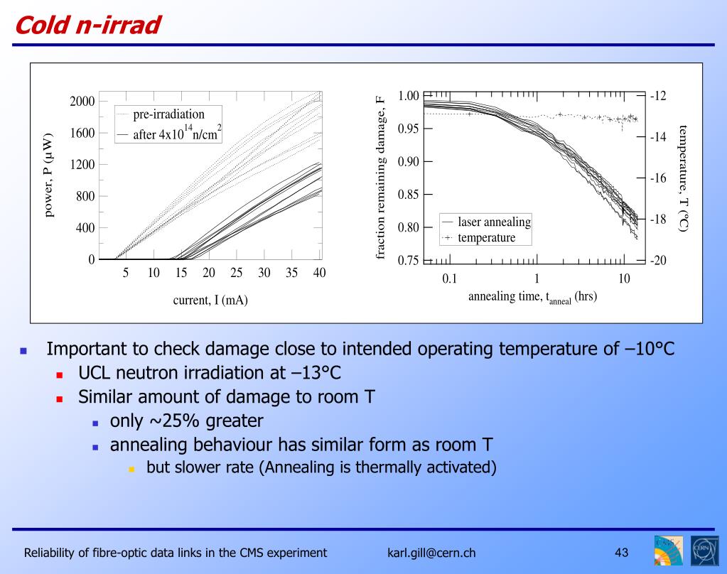 PPT Reliability of fibreoptic data links in the CMS experiment