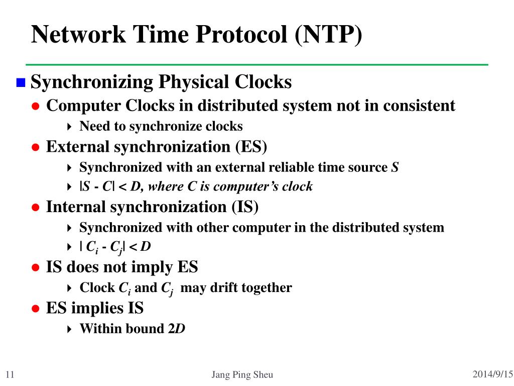 PPT Chapter 6 Time Synchronization PowerPoint Presentation, free