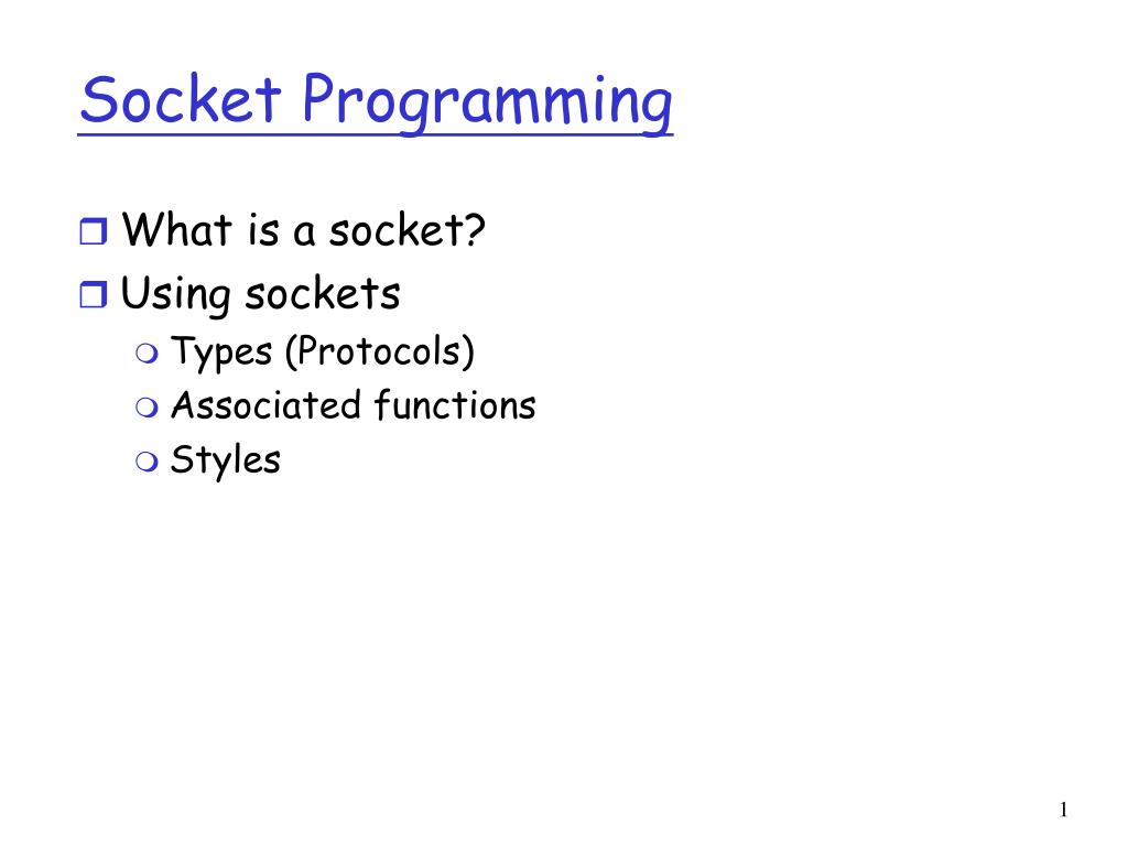 PPT Socket Programming PowerPoint Presentation, free download ID