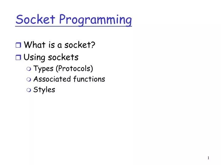 PPT Socket Programming PowerPoint Presentation, free download ID
