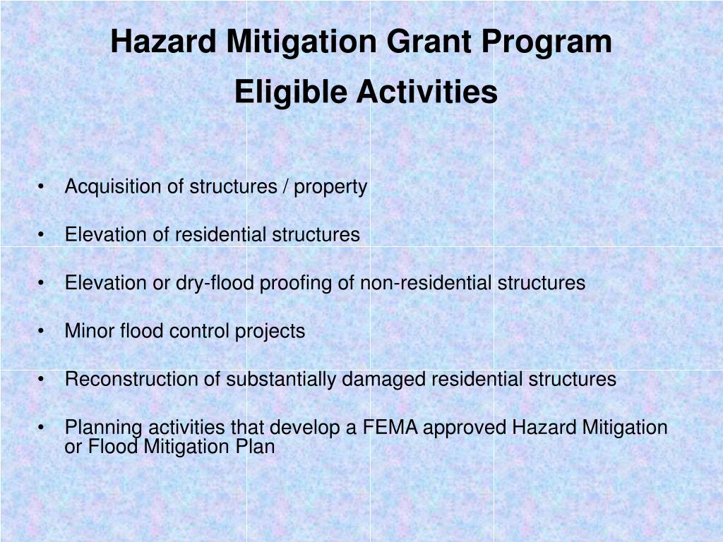 PPT Hazard Mitigation Funding Programs PowerPoint Presentation, free