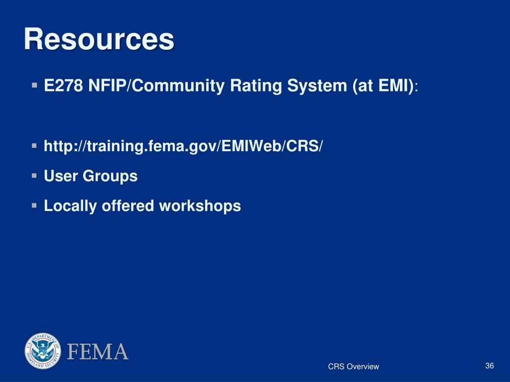 PPT An Overview of the Community Rating System (CRS ) PowerPoint