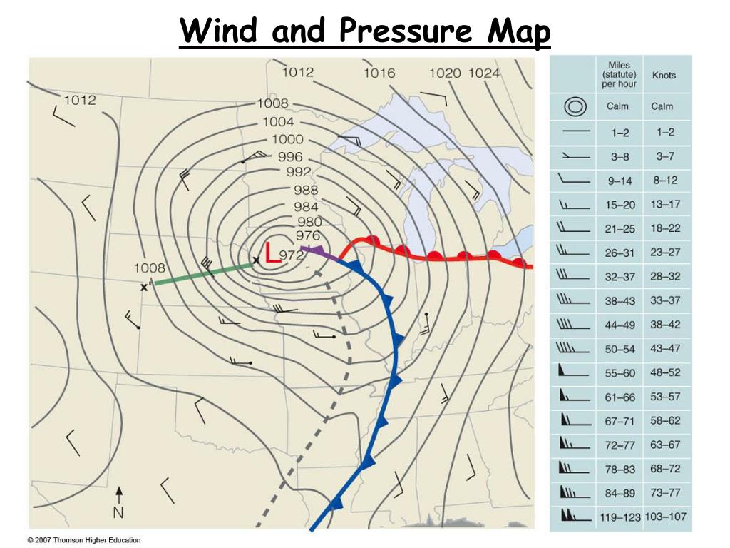 A Steep Were Strong Pressure Gradient Appears On A Weather Map PPT Air Pressure and Winds III PowerPoint Presentation, free download
