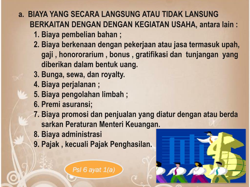 PPT BIAYA YANG BOLEH DIKURANGKAN DARI PENGHASILAN BRUTO WAJIB PAJAK